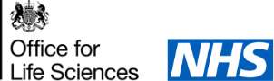Logos for NHS and Office for Life Sciences